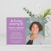 愛する記憶のラベンダー写真死の発表 招待状 (スタンド正面)