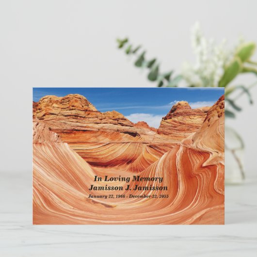 愛する記憶の中でお祝いの生涯の記念 招待状 (スタンド正面)