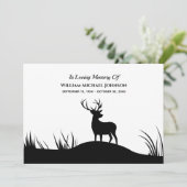 愛する記憶の中での鹿の葬儀追悼 招待状 (スタンド正面)
