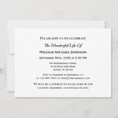 愛する記憶の中での鹿の葬儀追悼 招待状 (裏面)