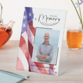 愛する記憶の中でアメリカ国旗の葬儀メモリアル 台座サイン (インサイチュ)