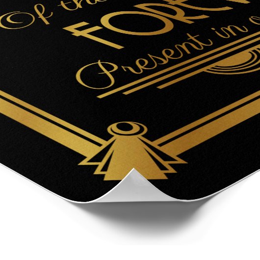 愛する記憶の中でアートデコのキャンドルが燃える ポスター (角)