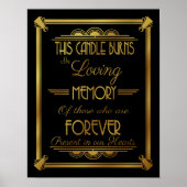 愛する記憶の中でアートデコのキャンドルが燃える ポスター (正面)