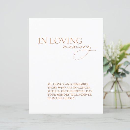 愛する記憶の中でエレガシンプルントウェディングサイン (スタンド正面)