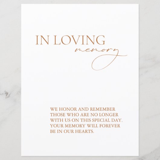 愛する記憶の中でエレガシンプルントウェディングサイン (正面)