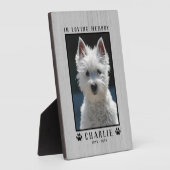 愛する記憶の中でカスタムの写真ペット記念素朴 フォトプラーク (側面)