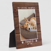 愛する記憶の中でカスタムの写真ペット記念素朴 フォトプラーク (側面)