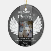 愛する記憶の中でカスタムの写真犬の記念碑 セラミックオーナメント (左)