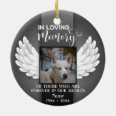 愛する記憶の中でカスタムの写真犬の記念碑 セラミックオーナメント (裏面)