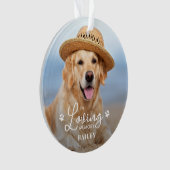 愛する記憶の中でカスタムペット犬2写真記念 オーナメント (正面)