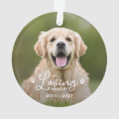 愛する記憶の中でカスタムペット犬2写真記念 オーナメント (裏面)