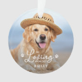 愛する記憶の中でカスタムペット犬2写真記念 オーナメント (正面)