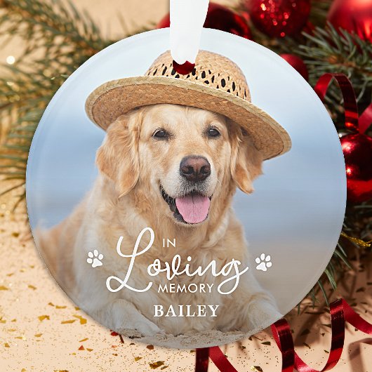 愛する記憶の中でカスタムペット犬2写真記念 オーナメント