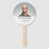 愛する記憶の中でカスタム写真葬儀記念碑 ハンドファン (裏面)