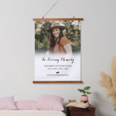 愛する記憶の中でカスタム写真葬儀記念碑 吊り下げ型タペストリー (寝室)