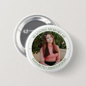 愛する記憶の中でカスタム写真葬儀記念碑 缶バッジ (正面&裏面)