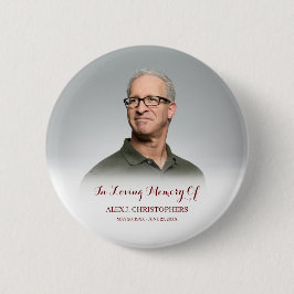 愛する記憶の中でカスタム写真葬儀記念碑 缶バッジ