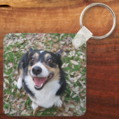 愛する記憶の中でカスタム犬の写真コラージュのキープサケ キーホルダー (裏面)