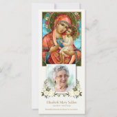 愛する記憶の中でカトリックの葬儀サンキューカード (正面)