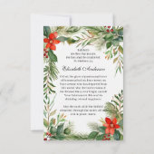 愛する記憶の中でカトリック葬儀祈りの言葉カード 案内状 (裏面)