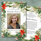 愛する記憶の中でカトリック葬儀祈りの言葉カード 案内状