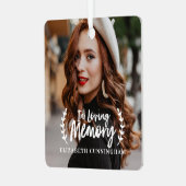 愛する記憶の中でキュラシブの葉の写真記念 メタルオーナメント (正面左)