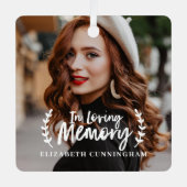 愛する記憶の中でキュラシブの葉の写真記念 メタルオーナメント (正面)