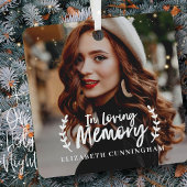 愛する記憶の中でキュラシブの葉の写真記念 メタルオーナメント