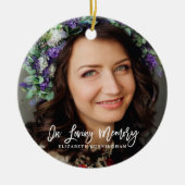 愛する記憶の中でキュラッシブカスタムな写真追悼碑 セラミックオーナメント (正面)