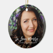 愛する記憶の中でキュラッシブカスタムな写真追悼碑 セラミックオーナメント (左)