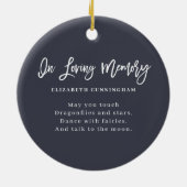 愛する記憶の中でキュラッシブカスタムな写真追悼碑 セラミックオーナメント (裏面)