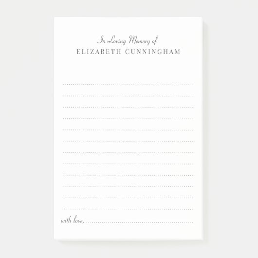 愛する記憶の中でクラシックの葬儀共有の記憶 ポストイット (正面)