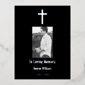 愛する記憶の中でシルバークロス死亡記念日 箔シーズンポストカード (正面)