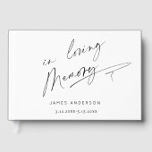 愛する記憶の中でシンプルのスクリプト葬儀 ゲストブック (正面)