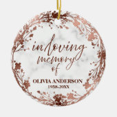 愛する記憶の中でバラフォイル写真追悼碑 セラミックオーナメント (正面)