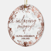 愛する記憶の中でバラフォイル写真追悼碑 セラミックオーナメント (左)