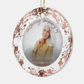 愛する記憶の中でバラフォイル写真追悼碑 セラミックオーナメント (左)