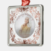 愛する記憶の中でバラフォイル写真追悼碑 メタルオーナメント (左)