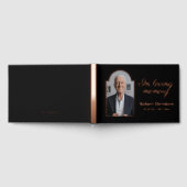 愛する記憶の中でバラ金ゴールドフレーム記念葬儀 ゲストブック (全面)