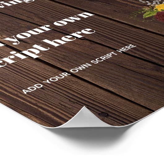 愛する記憶の中でバーガン素朴ディひまわりの花 ポスター (角)