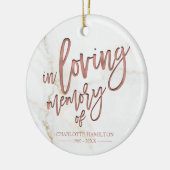 愛する記憶の中でパーソナライズされた記念碑 セラミックオーナメント (左)