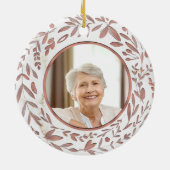 愛する記憶の中でパーソナライズされた記念碑 セラミックオーナメント (裏面)