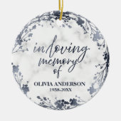 愛する記憶の中でパーソナライズされた記念碑 セラミックオーナメント (正面)