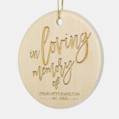 愛する記憶の中でパーソナライズされた記念碑 セラミックオーナメント (左)