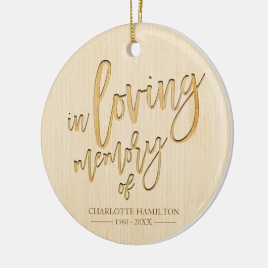 愛する記憶の中でパーソナライズされた記念碑 セラミックオーナメント (左)