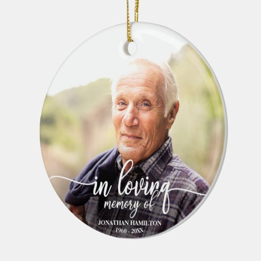 愛する記憶の中でパーソナライズされた記念碑 セラミックオーナメント (左)