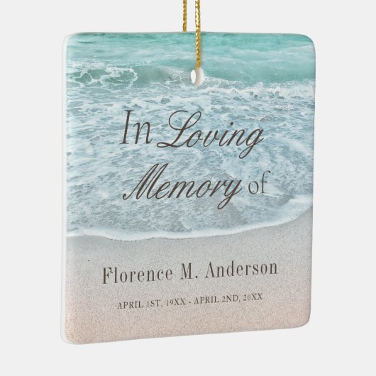愛する記憶の中でビーチホリデーメモリアル セラミックオーナメント (右)