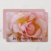 愛する記憶の中でピンクのローズ招待状 招待状 (正面/裏面)