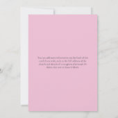 愛する記憶の中でピンクの虹の子供の葬儀 招待状 (裏面)
