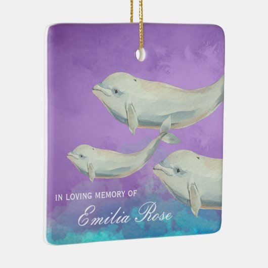 愛する記憶の中でベルガクジラ家族記念 セラミックオーナメント (右)